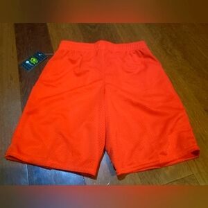 Athletic Works Mesh Shorts Boys Size Large  (10-12) Orange NWT